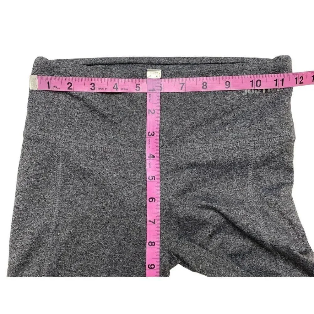 Girls Justice Heather Gray Athletic Capri Leggings w/‎ Diamond Cutouts Sz 12